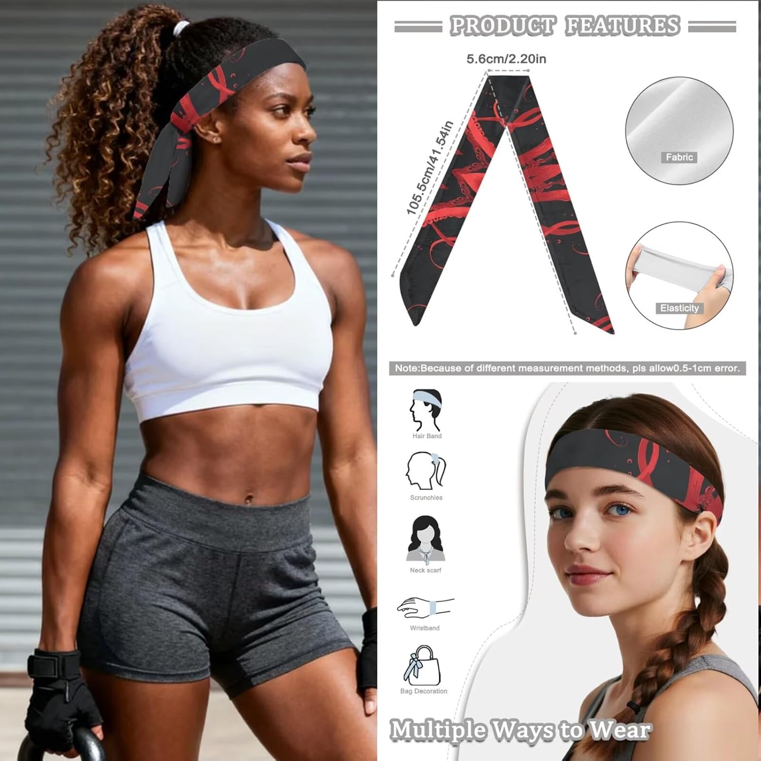 5Piece Golf Hats Set for Mens Womens Summer Sun Visor Caps Headband Arm Sleeves for Golf Tennis Running