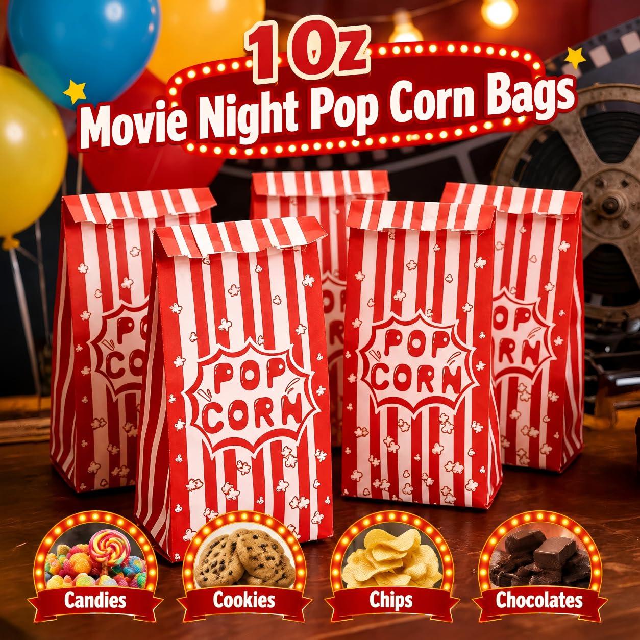 400 Stück kleine Popcorn-Tüten, 28 ml, Papier-Popcorn-Tüten für Popcorn-Maschine, fettdichte Popcorn-Behälter, Becher für individuelle Portionen, Party, Filmabend