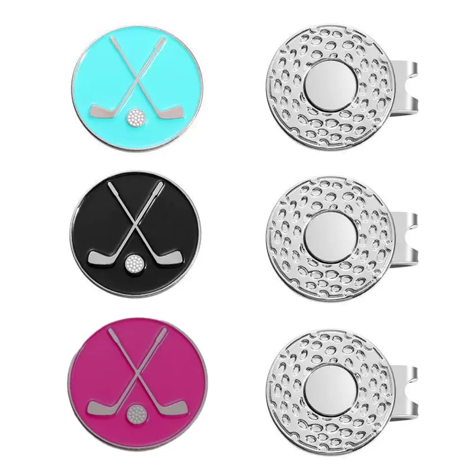 SJDOFU Golf Ball Markers Magnetic Hat Clips Set, 3PCS Golf Markers For Putting Green, Funny Golf Tool Accessories for Men Dad Husband Women Ladies Golfer Fan