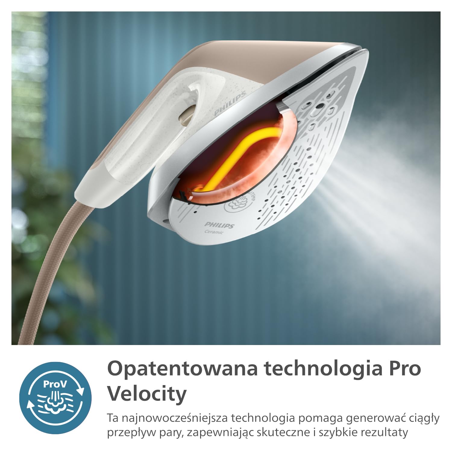 Philips Urządzenie do prasowania All-in-One z Serii 6000 - Deska o wielu kątach nachylenia, Technologia Brak Przypaleń, Moc 1800W, Zabija Do 99,9% bakterii i roztoczy* (AIS6010/10)