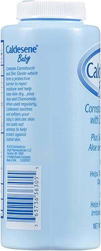 Miniatura 6 de Caldesene Polvo para bebé de almidón de maíz con óxido de zinc, polvo para bebés sin talco, 5 onzas (paquete de 4)