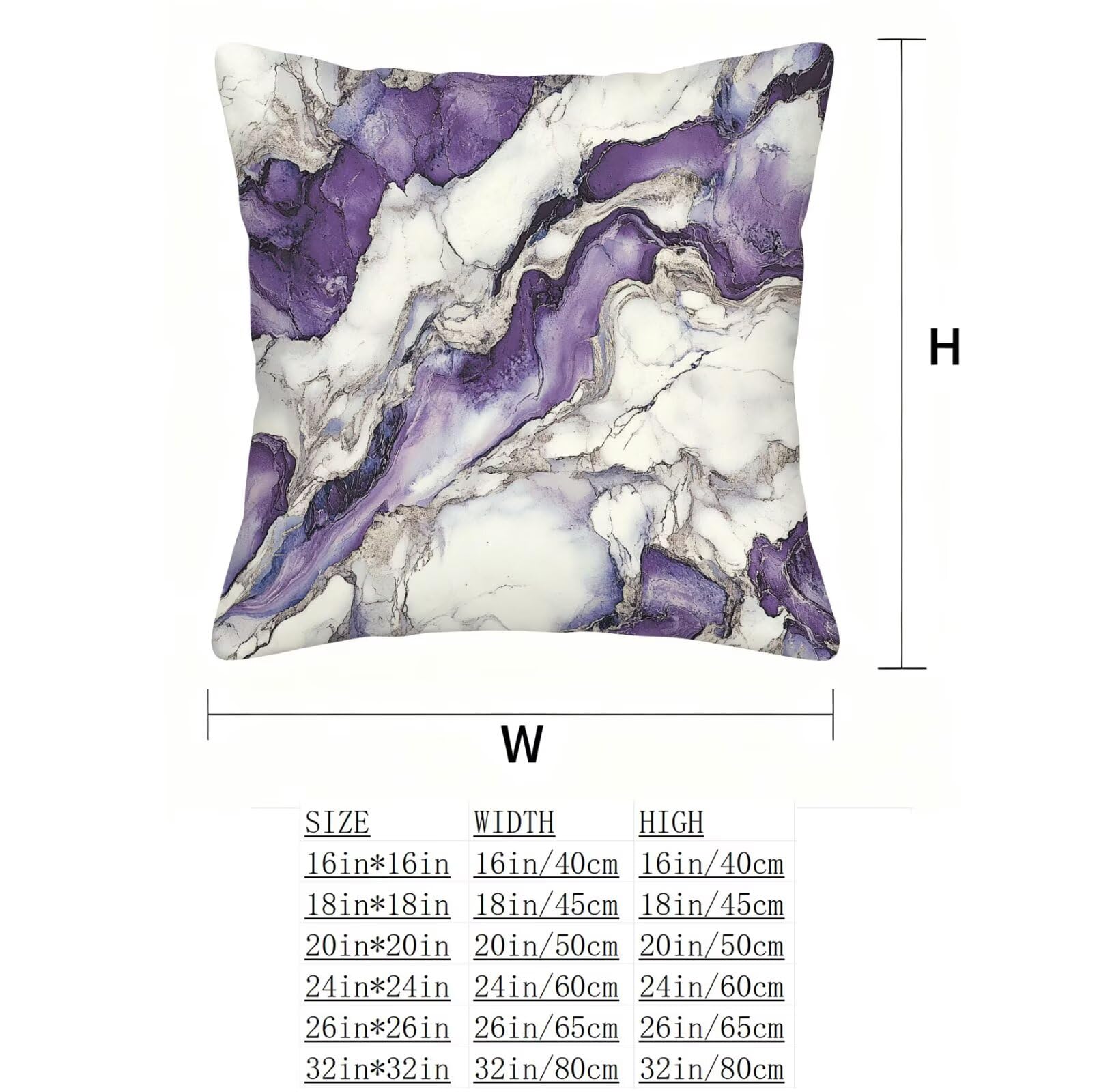 Violet Housse Coussin 60x60 Blanc Taie Oreiller 60x60 Lot de 4 Super Doux Protege Oreiller 60 x 60 Decoration Automne Taie D'oreiller Carrées Coussin Canape, pour Maison Chambre Canapé Chaise E - 292