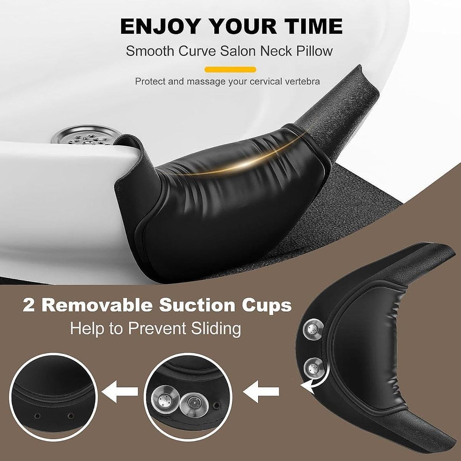 Cojín de Apoyo para El Cuello de Salón, Herramienta para Lavabo de Salón, Almohada Antideslizante para Champú Y Apoyo para El Cuello.