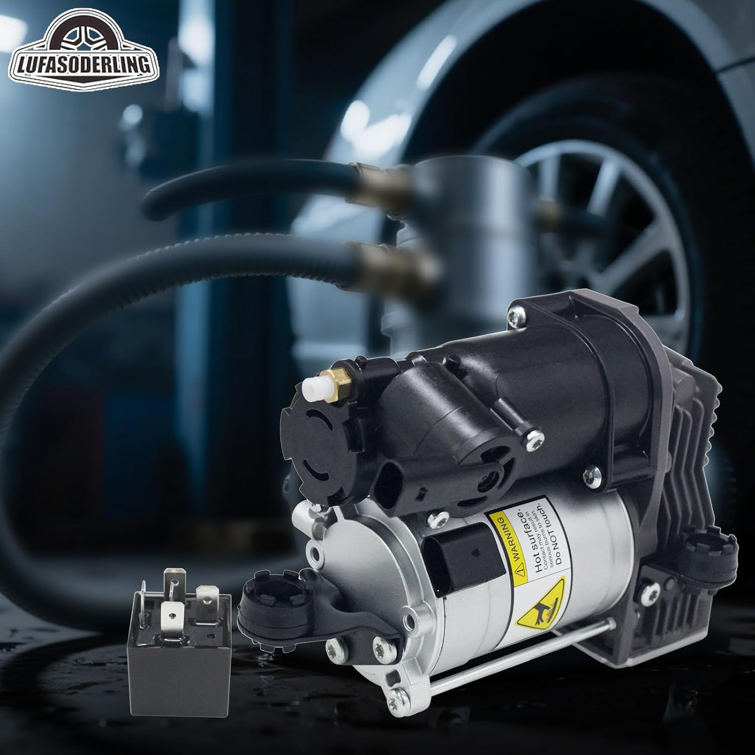 Air Suspension Compressor Pump with Relay Compatible With Mercedes Benz W221 CL550 CL600 CL65 AMG S350 S400 S550 S600 S63 AMG 2213200904 2213201604 0025427619 2213201704