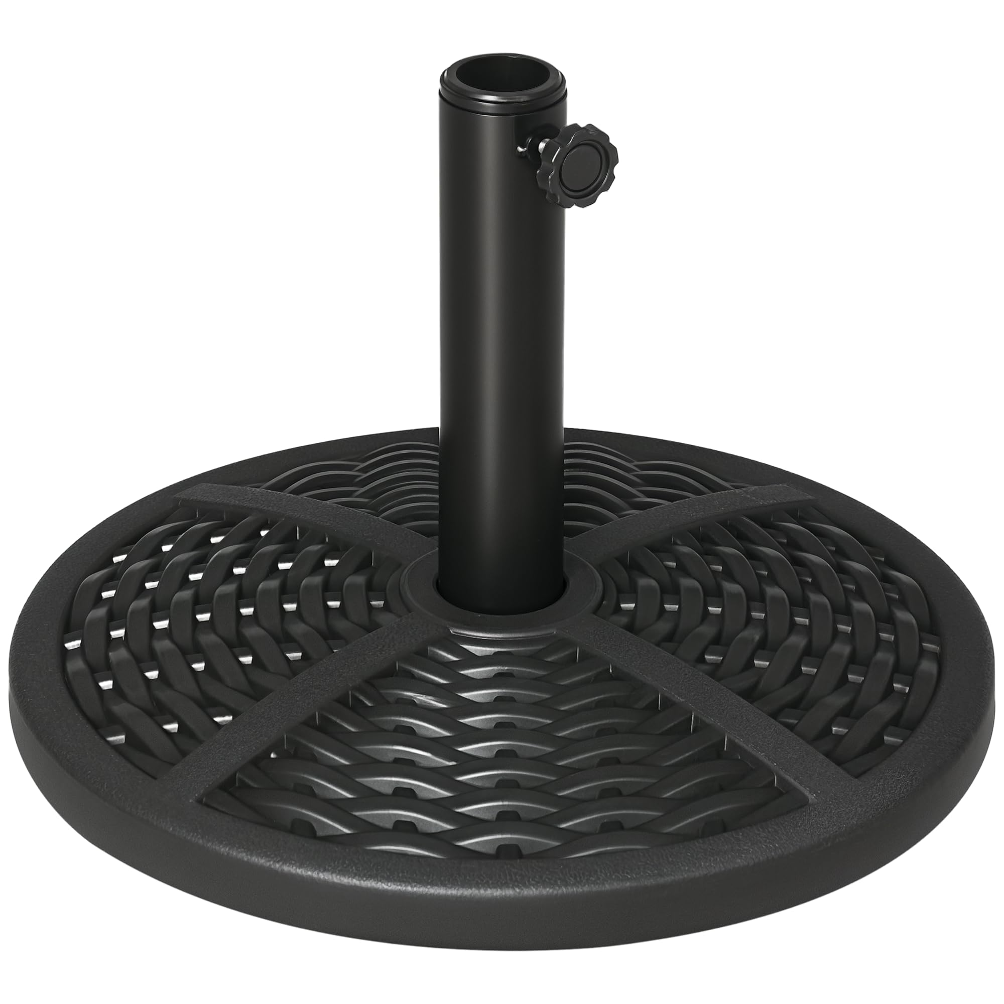 Outsunny Pied de Parasol Base de lestage Parasol Ø 45 x 33H Poids Net 9 kg Noir