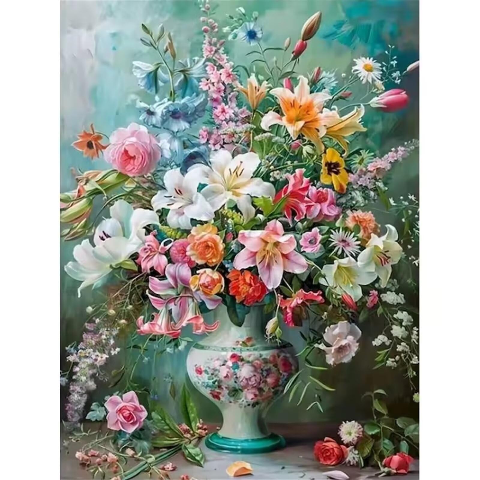 2000 Teile Puzzle Für Erwachsene,Bunte Blumenvase DIY-Puzzle,Kreative Unterhaltung, Spaß, Klassisches Puzzles Familienspiele