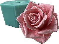 Vista 2 de Molde de Silicona 3D de Flor de Rosa Floreciente para Resina Flor Jabón Vela Haciendo Moldes DIY Molde de Pastel de Boda Decorando con Epoxi Molde