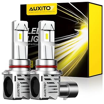 AUXITO 9005 LED Headlight Bulbs 12000LM Per Set 6500K Xenon White Mini Size HB3 Wireless Headlight, Pack of 2