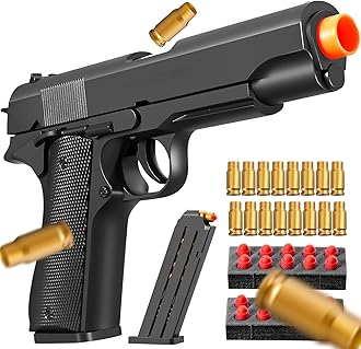 Serfiman Soft Bullet Foam Blasters Shell ejecting eva Ball Pistol Realistic T...