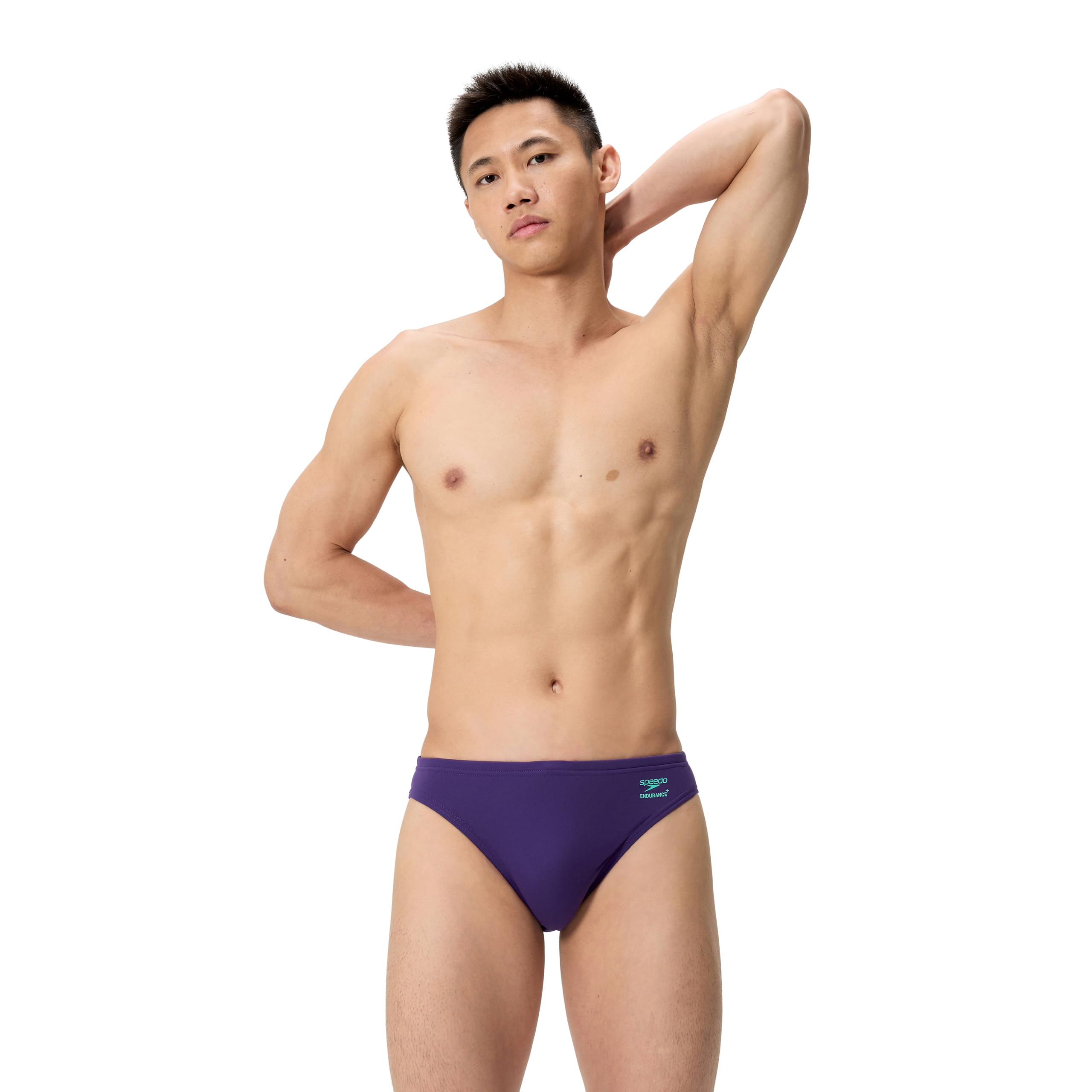 Speedo Men's Acai Purple Solid Brief Swim Trunks Swimmers Size 34