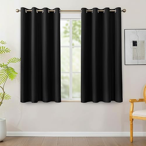 Miniatura 16 de BONZER Cortinas 100% opacas, 4 paneles, cortinas de ventana con bloqueo de luz con aislamiento térmico, cortina de oscurecimiento total de Azul