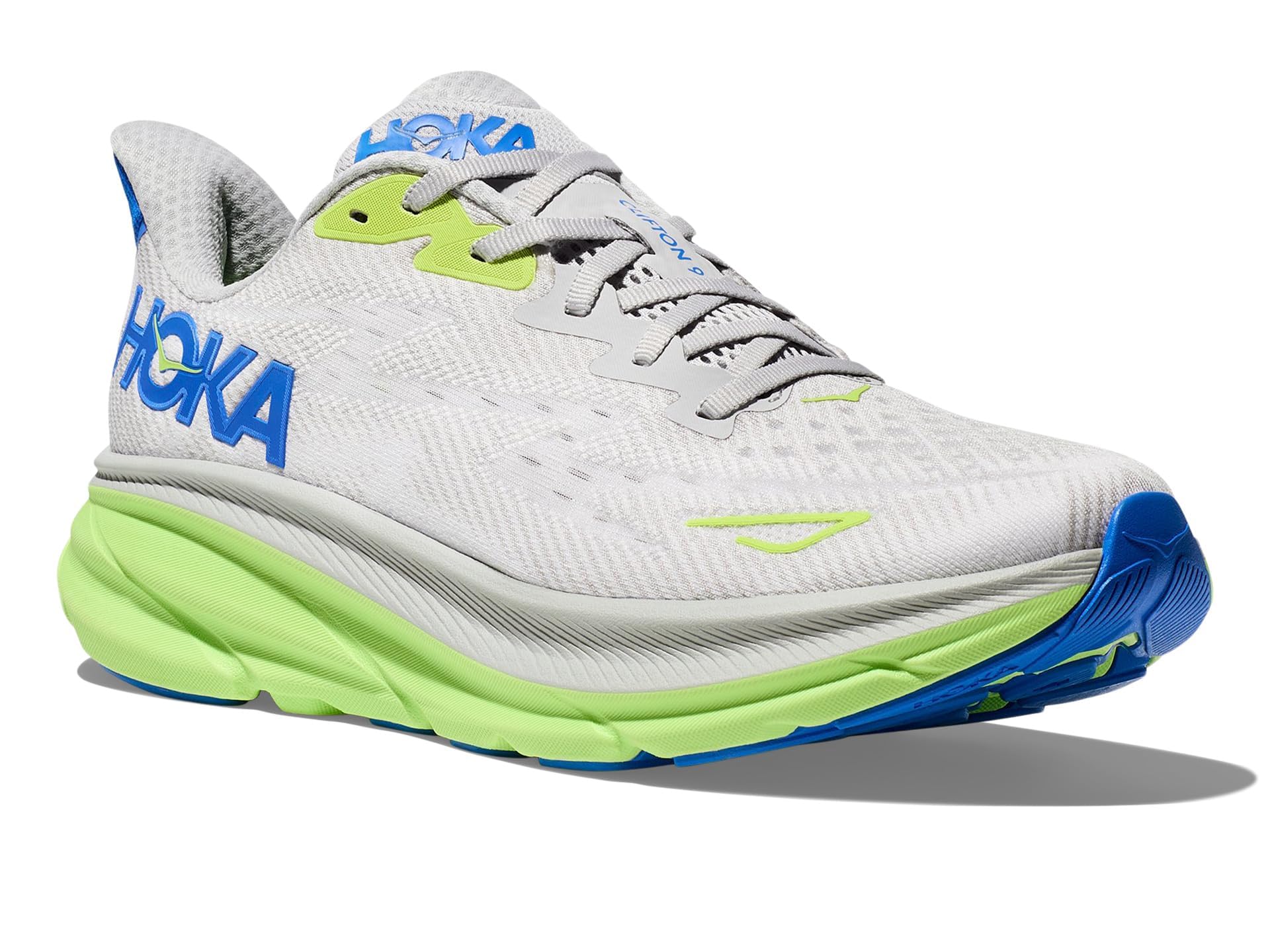 Hoka Men's Clifton 9 Stardust/Electric Cobalt 14 Medium