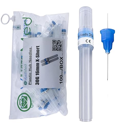 Miniatura 8 de 100 agujas de cubo de plástico de grado dental 27G cortas Agujas dentales desechables autoroscadas agujas de punto de triple bisel