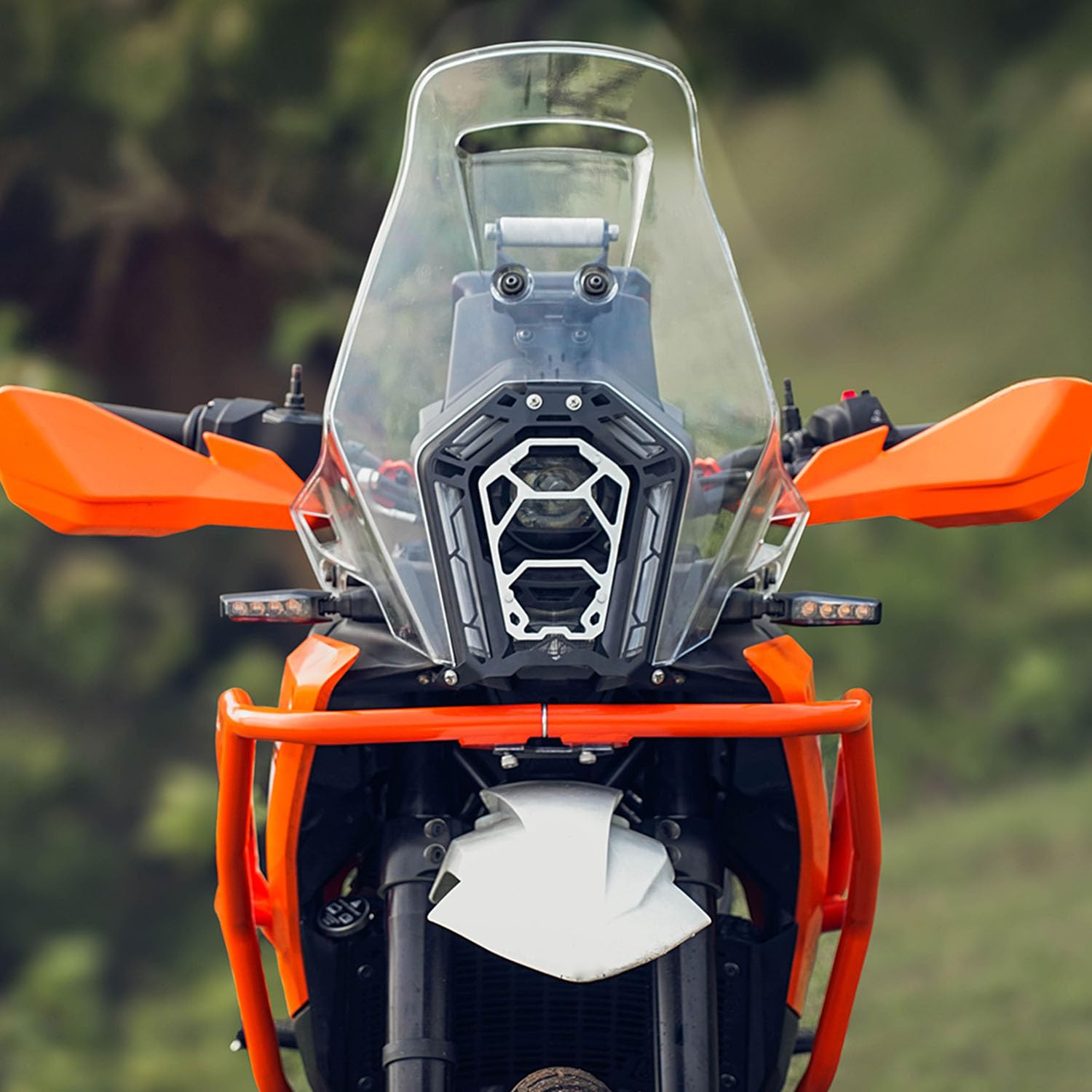 Legundary Cosmic Headlight Grill Black Silver For Adventure 390 2025 Model (Pack of 1)-image-8