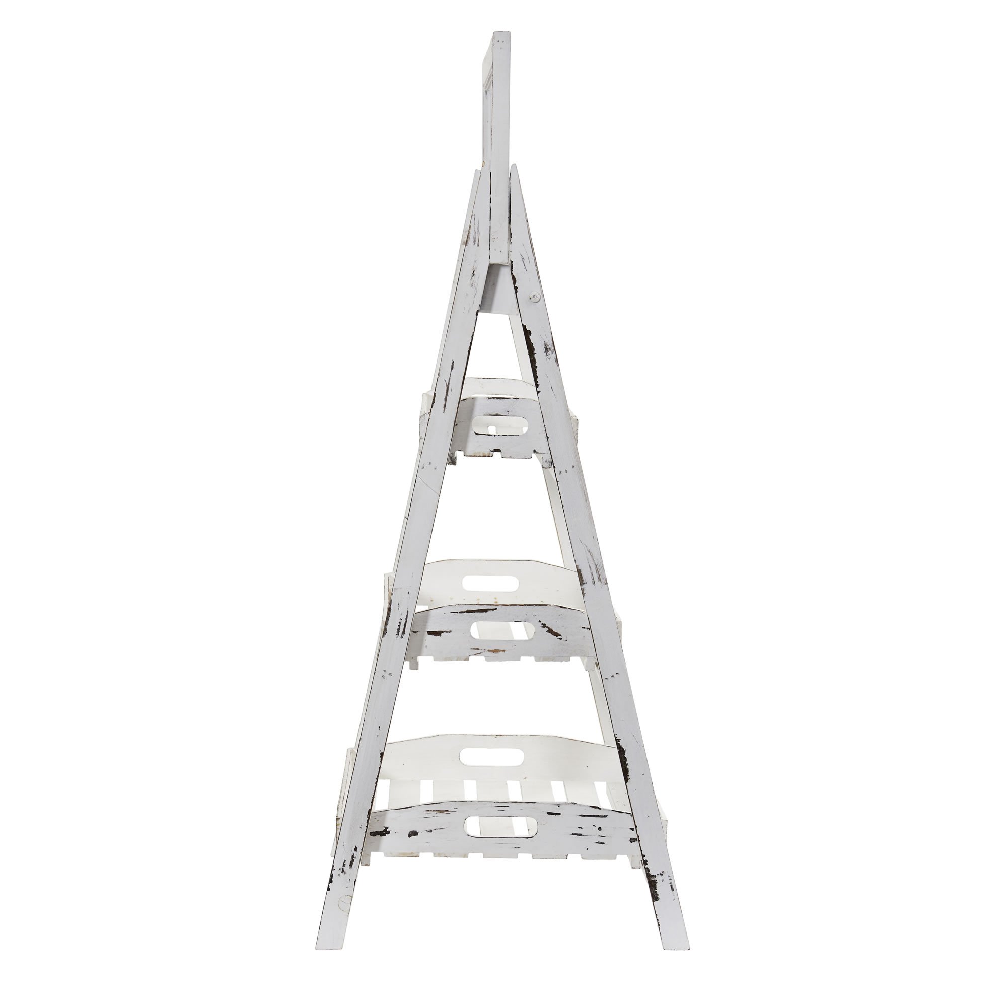 Nearly Natural 3 Ft. White Washed Farmhouse Chalkboard Decorative Stand,