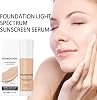 Colour Changing Foundation, Intelligent Color Correcting Foundation, Face Primer for Mature Skin, Face Foundations, Natural Finish Makeup Brighten Skin Tone (Medium)