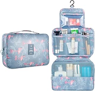 Hanging Travel Toiletry Bag Blibly Makeup Cosmetic Organizer Bag for Woman and Girls Bathroom and Shower Organizer Bag Wat...