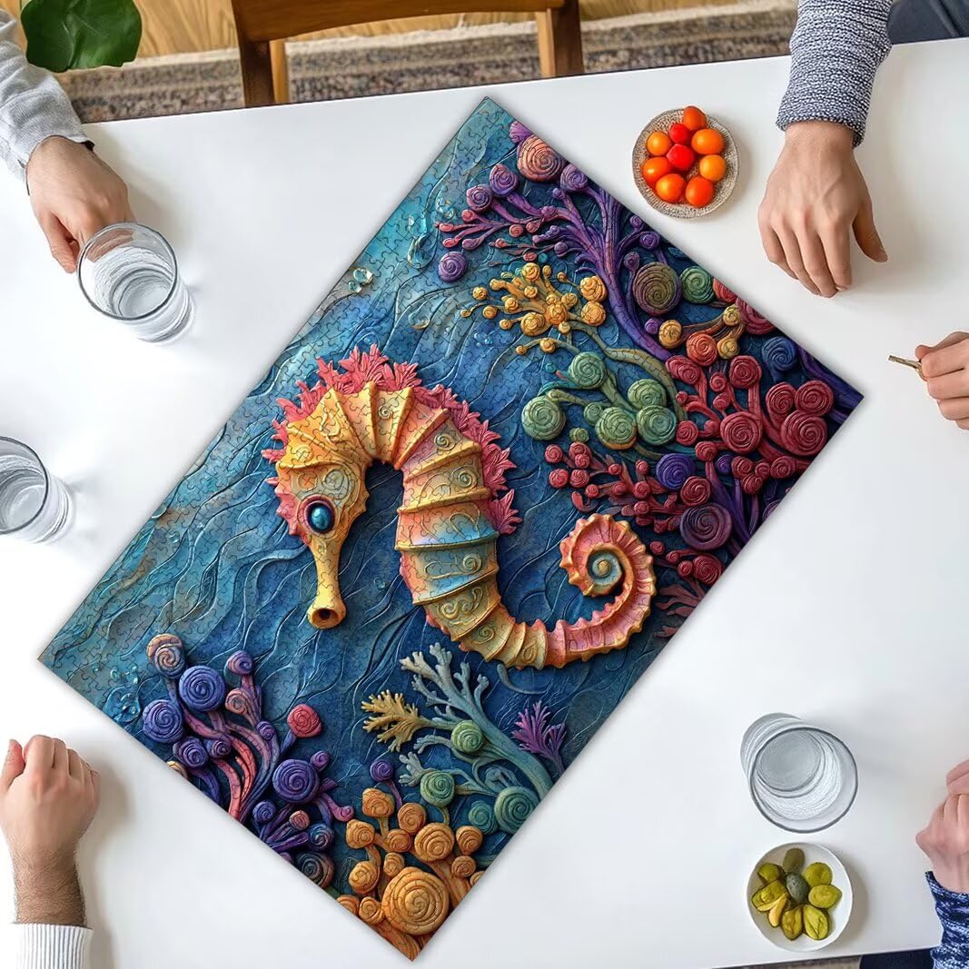 Puzzle Caballito de Mar, Puzzle 1000 Piezas, Rompecabezas para Regalo -8138