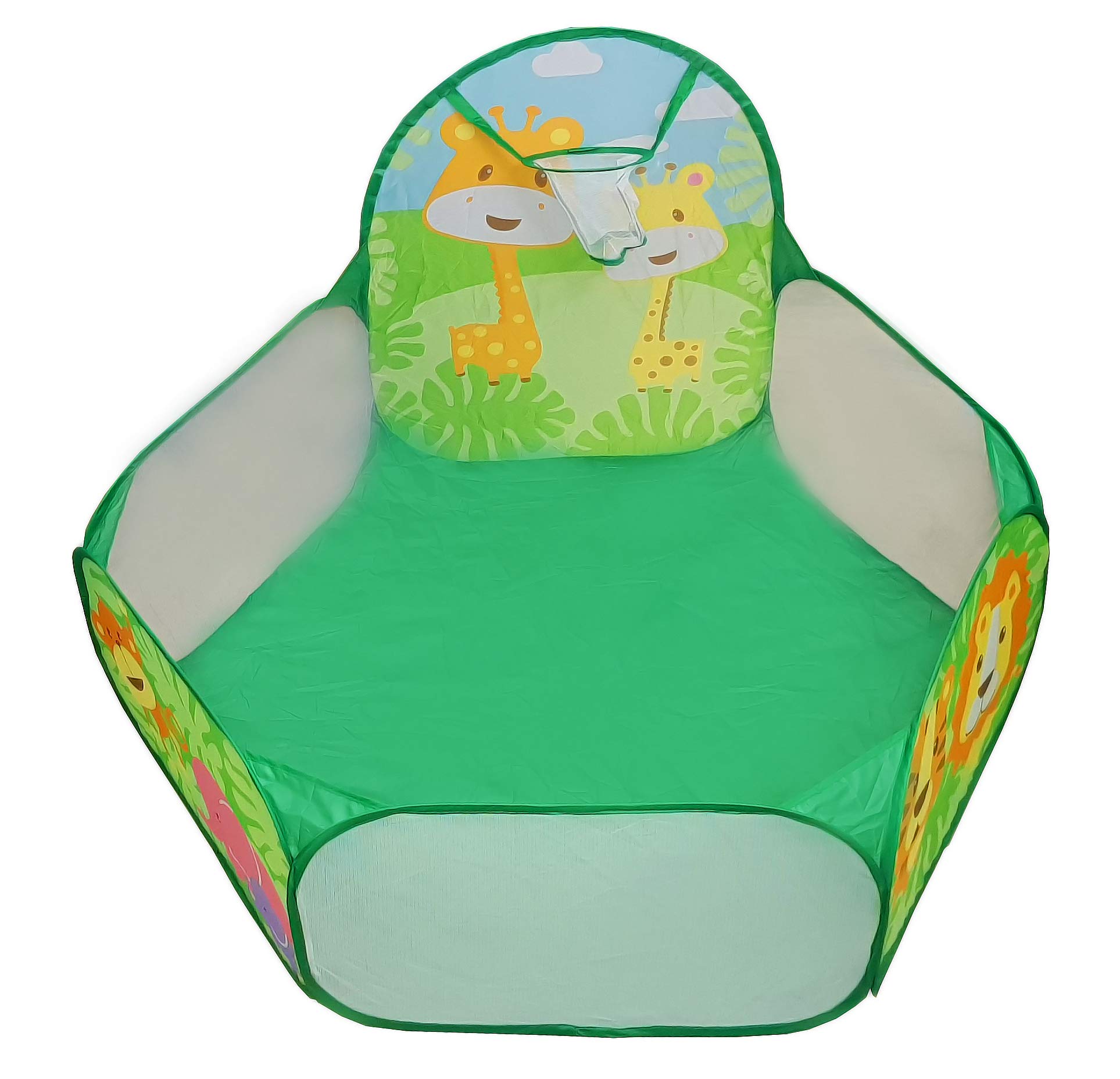 Mummy Please Jungle Theme Pop-Up Ball Pool (Without Balls) Play Tent for Kids, X-X-Large Size, Multi-Coloured, Ages 1-3 Years - Image 3 thumbnail