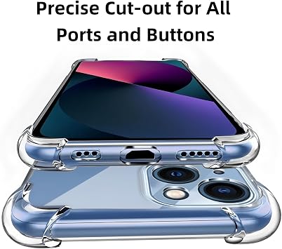 Totill 4 in 1 Case for iPhone 14 plus with [3 Pack] Tempered Glass Screen Protectors, Crystal Clear Phone Cover, Scratchproof and Shockproof, Compatible with Wireless Charger and Bike Phone Holder