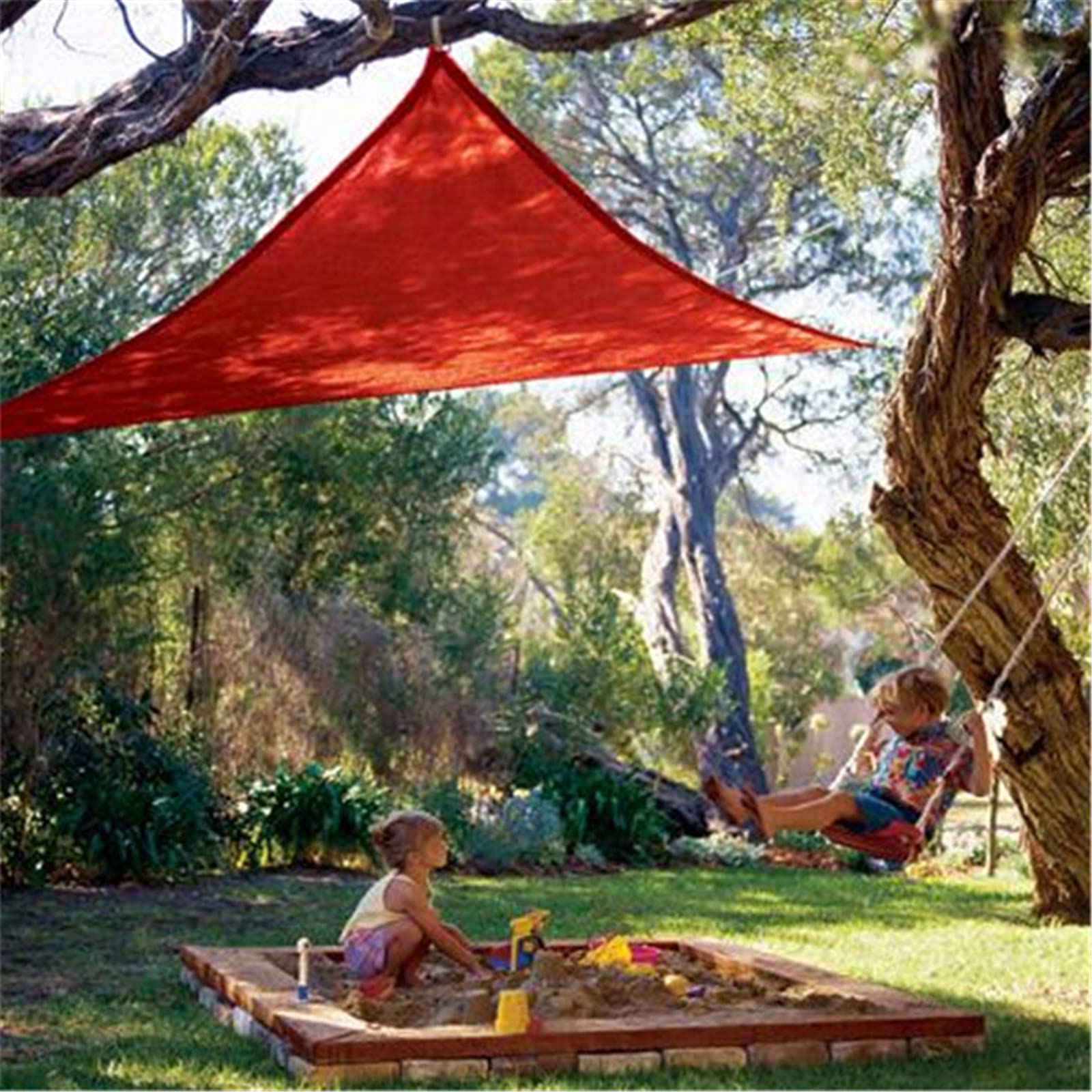 Voile Dombrage Triangulaire 3X4x5, Toile Ombrage Triangulaire Anti UV, Voile Dombrage Imperméable, Polyester Résistant Aux Déchirures, Toile Soleil Exterieure pour Terrasse,Wine Red,300 * 400 * 500