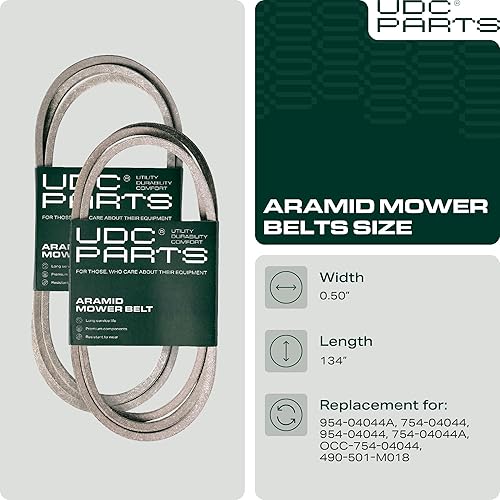 Miniatura 151 de UDC Parts 954-05040 954-0241A Correa de transmisión superior para Troy Bilt Pony Craftsman T110 MTD Cub Cadet Huskee LT4200 754-0241A 754-05040