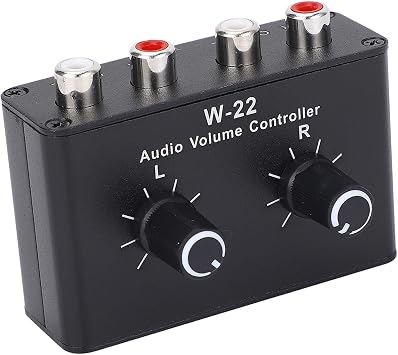 3.5 Mm Audio Volume Controller, Aluminum Alloy Line Volume Control Box, Stereo Audio Volume Control Attenuator with Balance Adjustment for Amplifiers CD Players