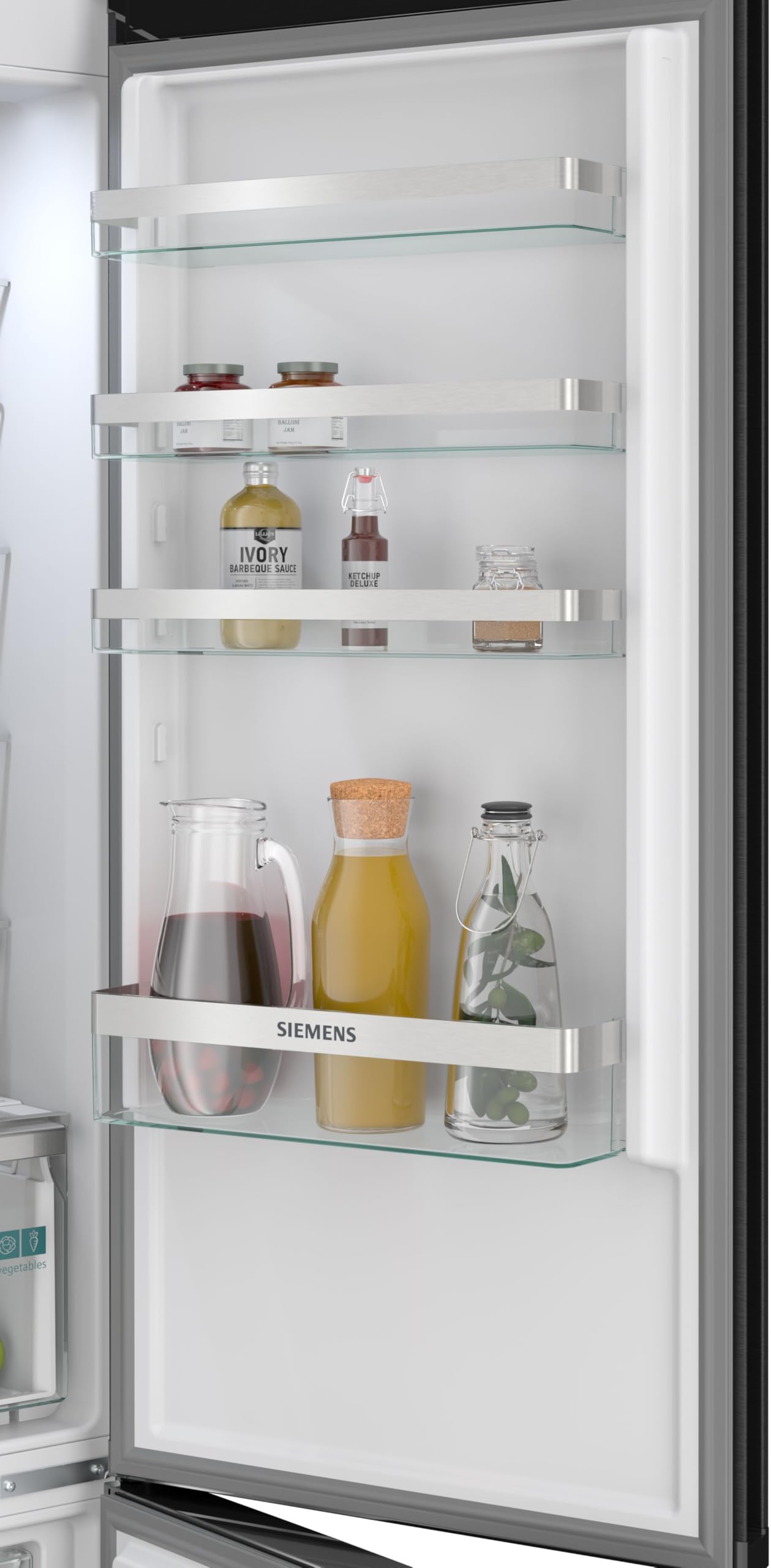 Siemens iQ300 Freistehende Kühl-Gefrier-Kombination 203x60, KG39NVXAG, 260 L Kühlen & 103 L Gefrieren, Total noFrost, Nahtlose Platzierung, hyperFresh 0°C, LED-Beleuchtung, antiFingerprint Schwarz