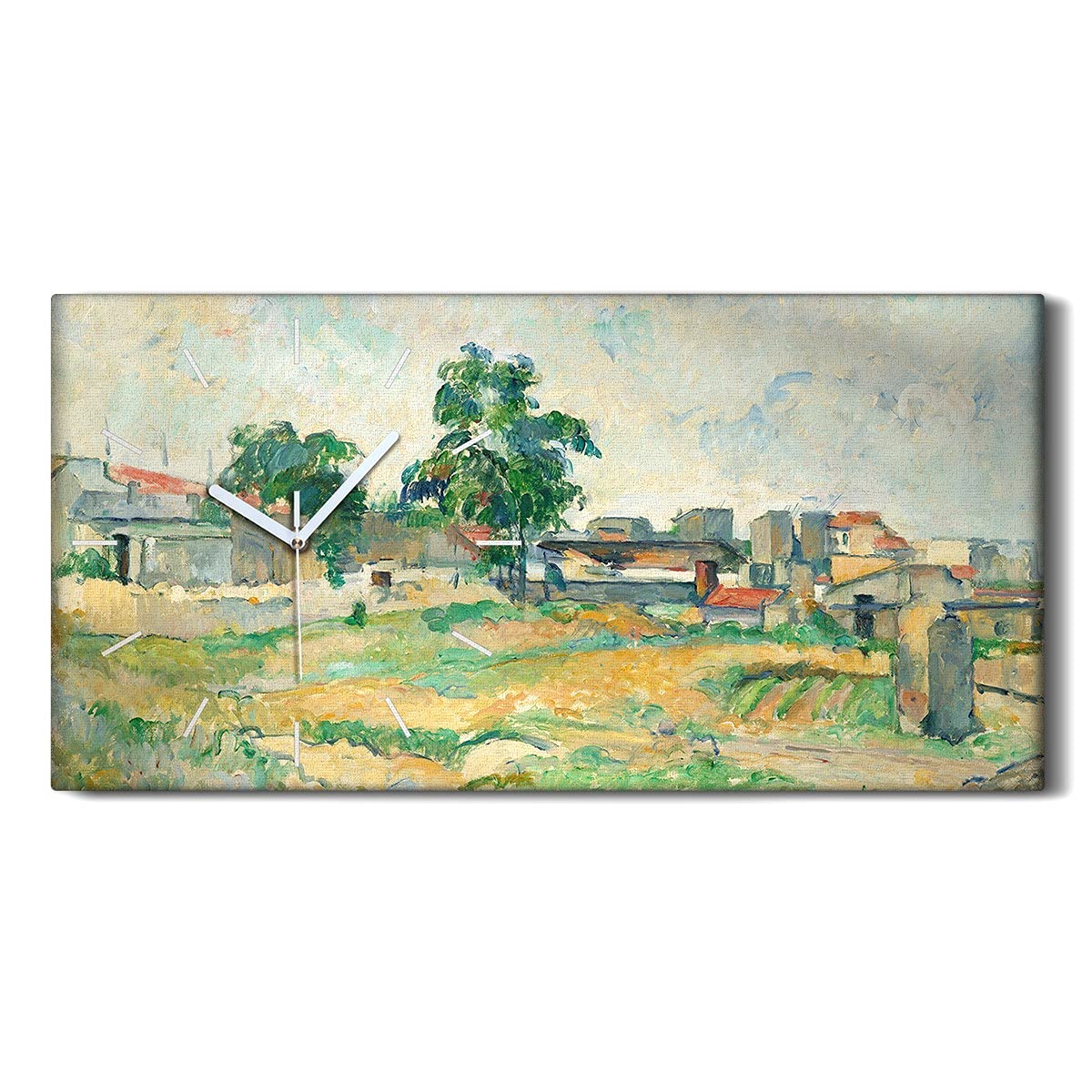 Horloge sur Toile Paysage de Paris Art Moderne pour Mur de Salon