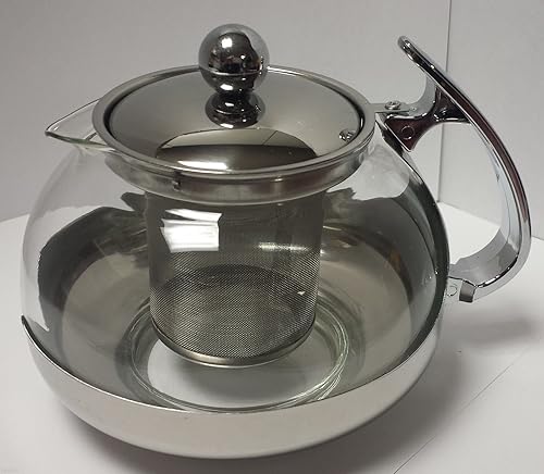 Tetera de cristal de acero inoxidable con filtro de filtro de acero inoxidable 700ML