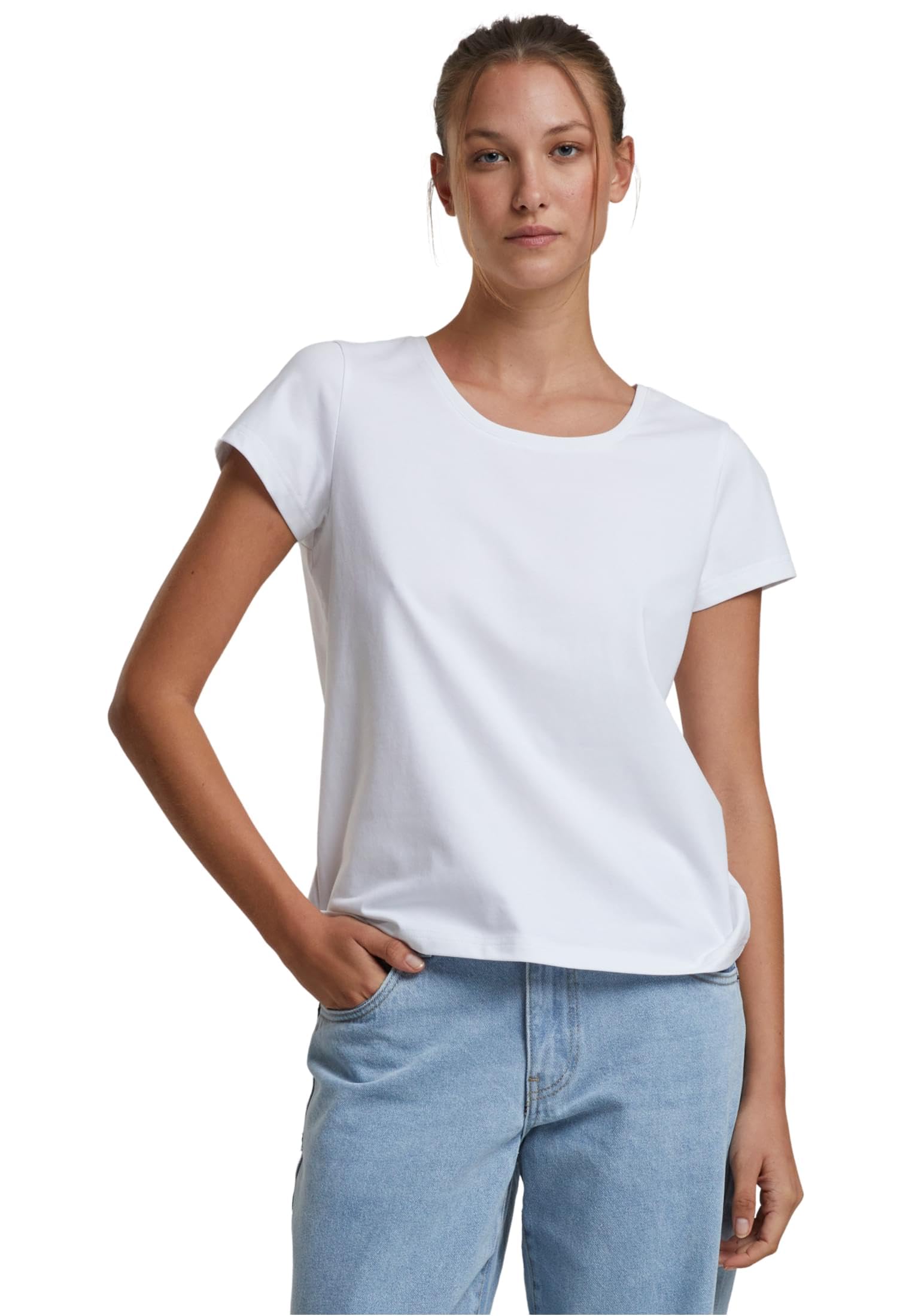 Urban Classics Ladies Sorona Regular Tee T-Shirt Available Sizes XS - 5XL, White, 4XL