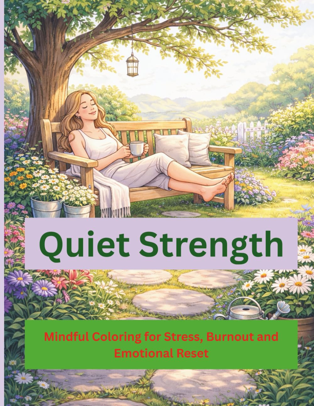 Quiet Strength: Mindful Coloring for Stress, Burnout and Emotional Reset | 8.5 x 11 inch | 108 pages