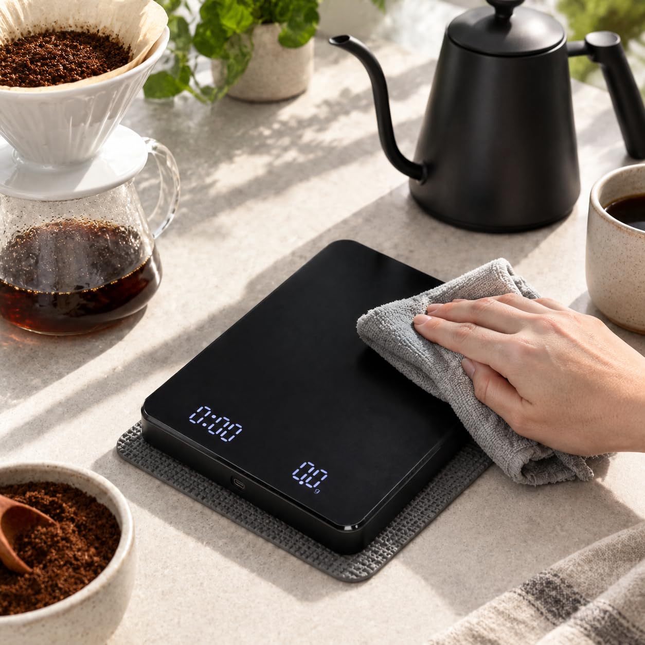 Báscula para Café, Cocina Electrónica, x35 3kg/0.1g con alfombrilla
