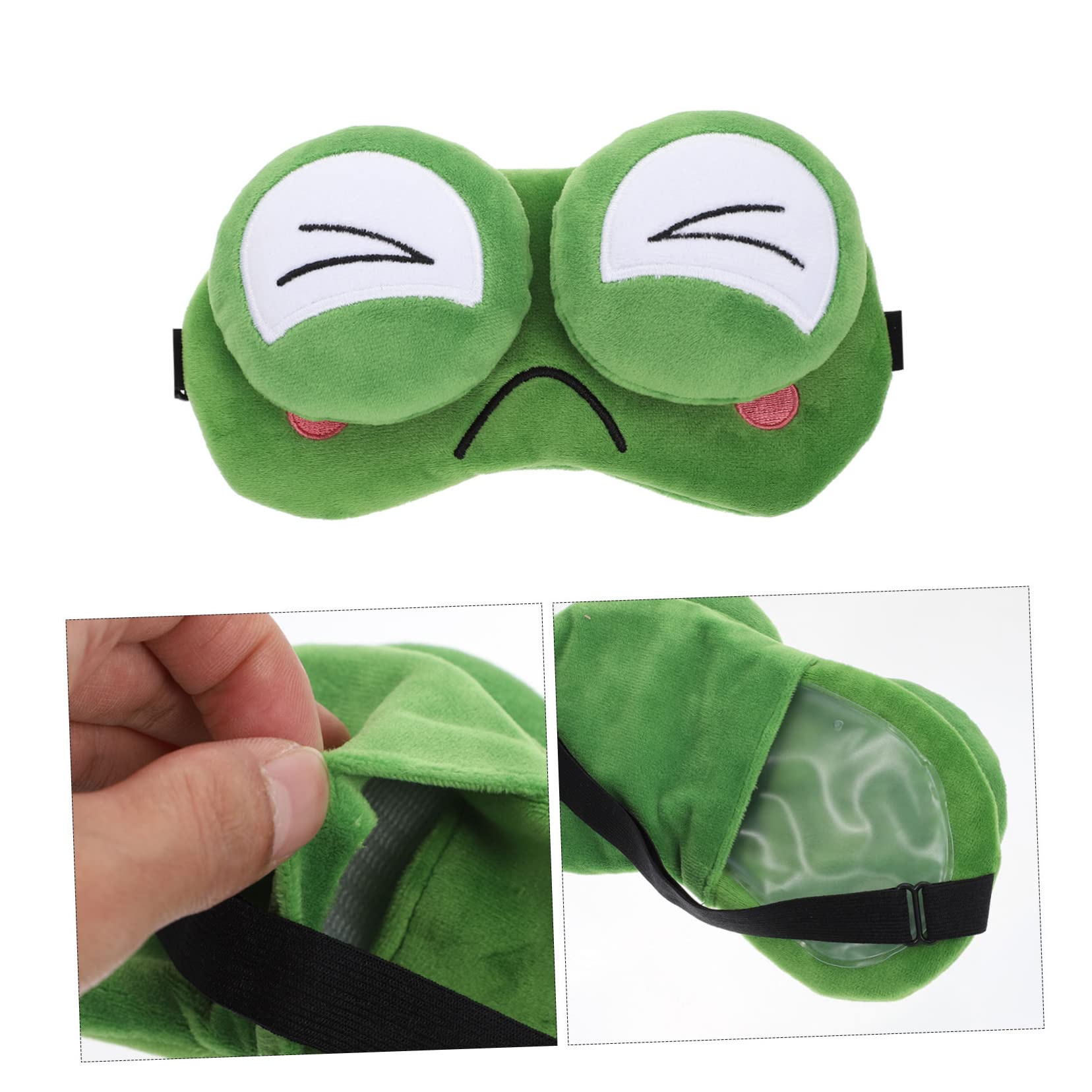 GLEAVI 3 Stk Schlafmaske Frosch Kostüm Süßer Schlaf Abdeckung Für Blinde Augen Nickerchen Augenabdeckung Schlafabdeckung Auf Den Augen Nacht Auge Schlafen Samt Kissenbezug Kind