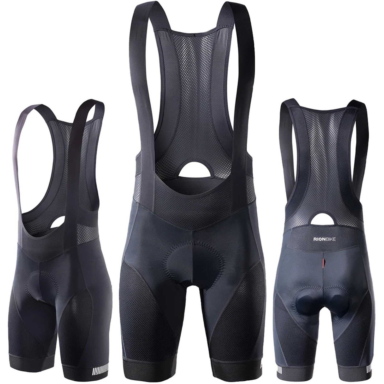 Culotte Ciclismo Hombre Pantalones cortos de ciclismo for hombre, pantalones cortos con tirantes, interfaz elástica, acolchados, for largas distancias, for MTB, mallas ajustadas Ropa Ciclismo Hombre