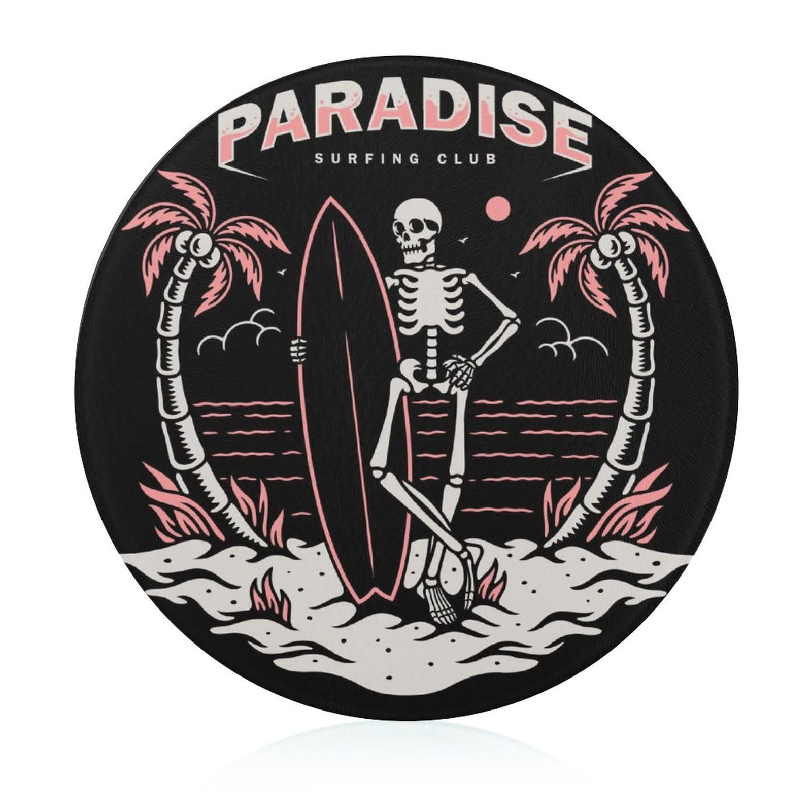 Planche à découper de cuisine crâne surf 20 cm anti-rayures