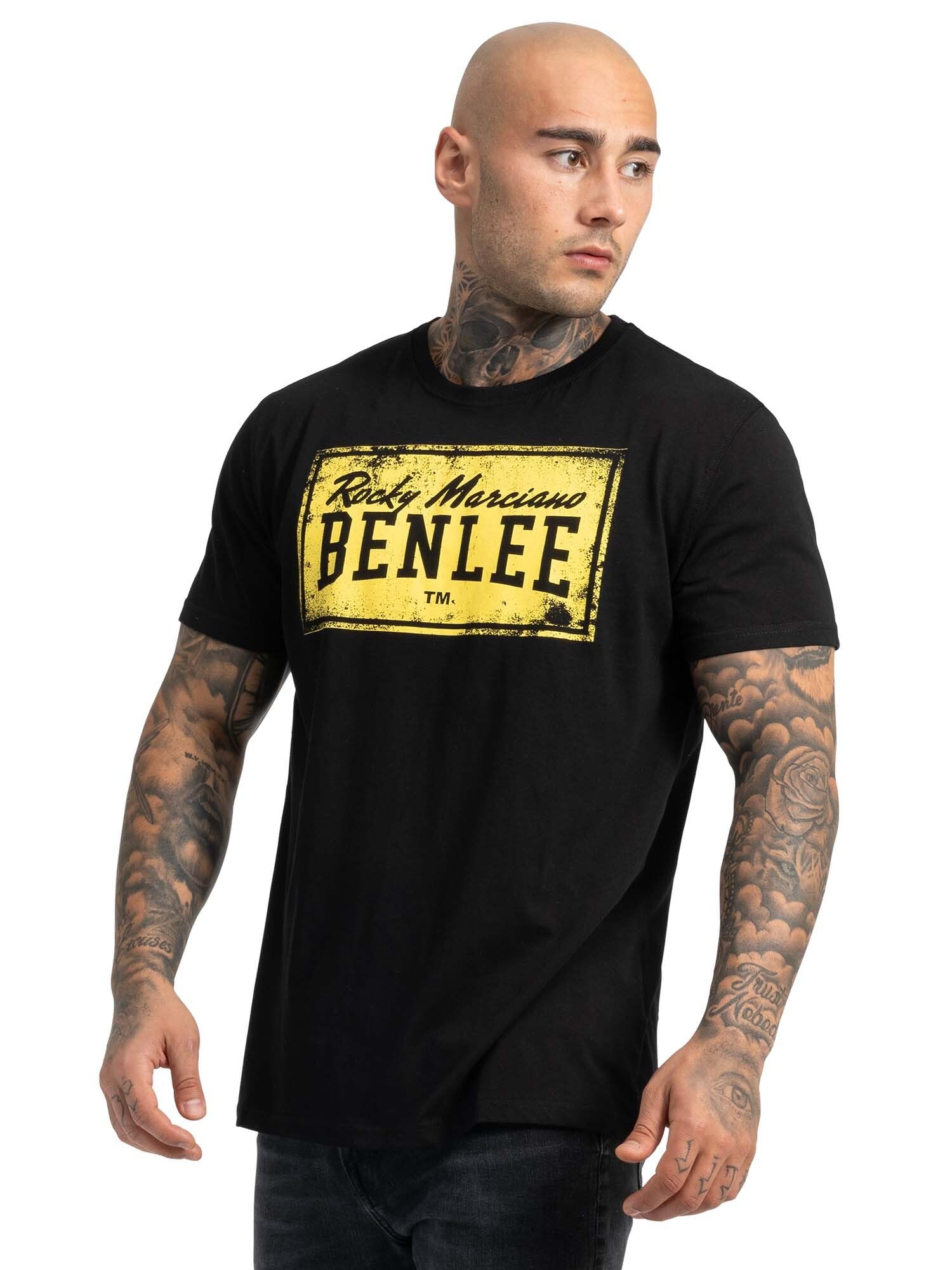 Benlee Men's Box Label Regular Fit Logo T-Shirt - Black, X-Large