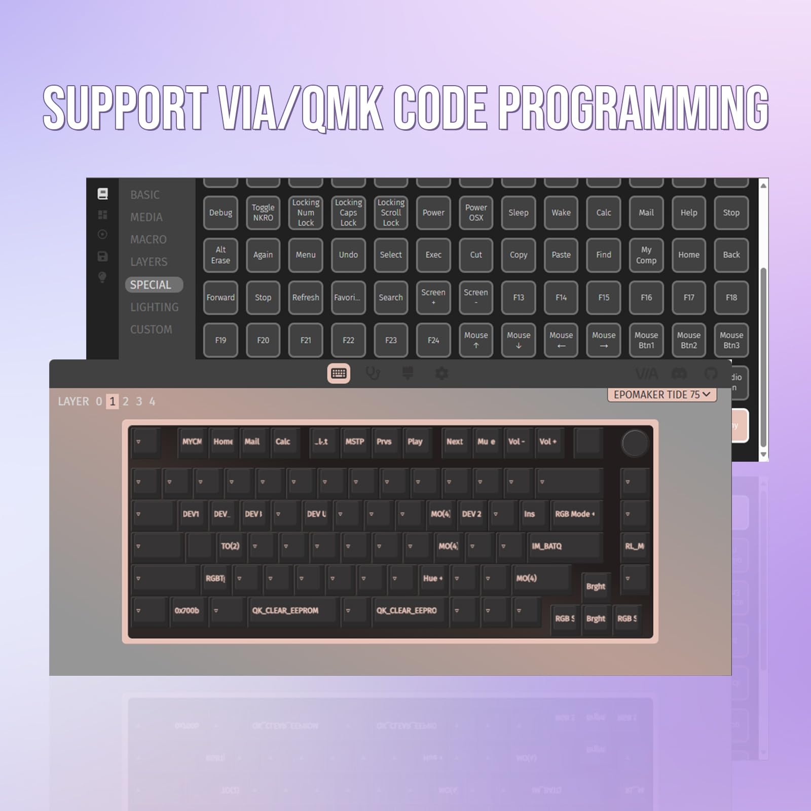 Amazon | EPOMAKER Tide75 QMK/VIAワイヤレスゲーミング