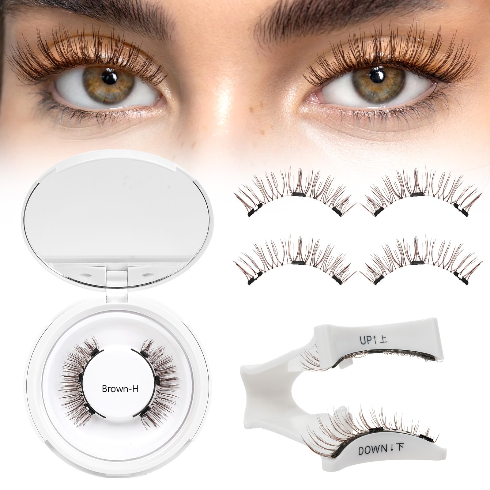 Higu clace Magnetische Wimpern | Magnet-Wimpern Ohne Eyeliner