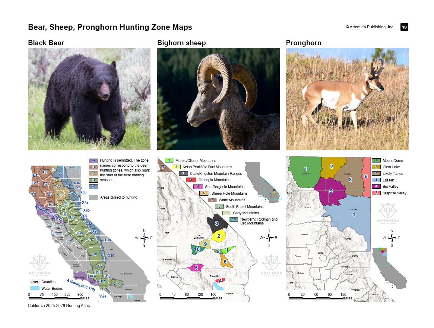 Ultimate California Hunting Guide: Atlas with Detailed Maps, Season Dates, Rules for Hunting Deer, Bear, Ducks, Geese, Turkey, Dove and More, 2025-2026 Season, by Hunterizer      Staple Bound – July 1, 2025