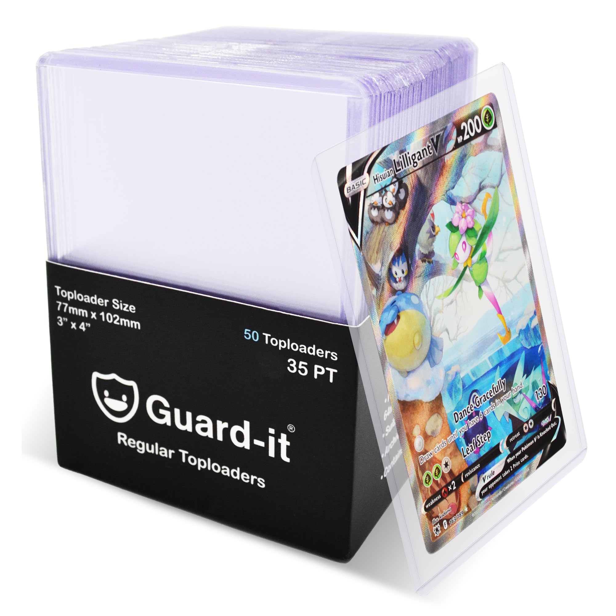 Guard-it - 3"x4" Clear Toploaders, Thick Hard Card Sleeves - Compatible with Pokemon, Sports and Magic The Gathering (50 Pack)