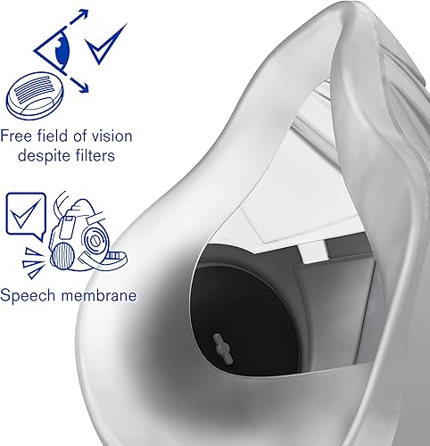 Miniatura 2 de Dräger X-plore 3300 Máscara respiradora de media cara, tamaño L, aprobada por NIOSH