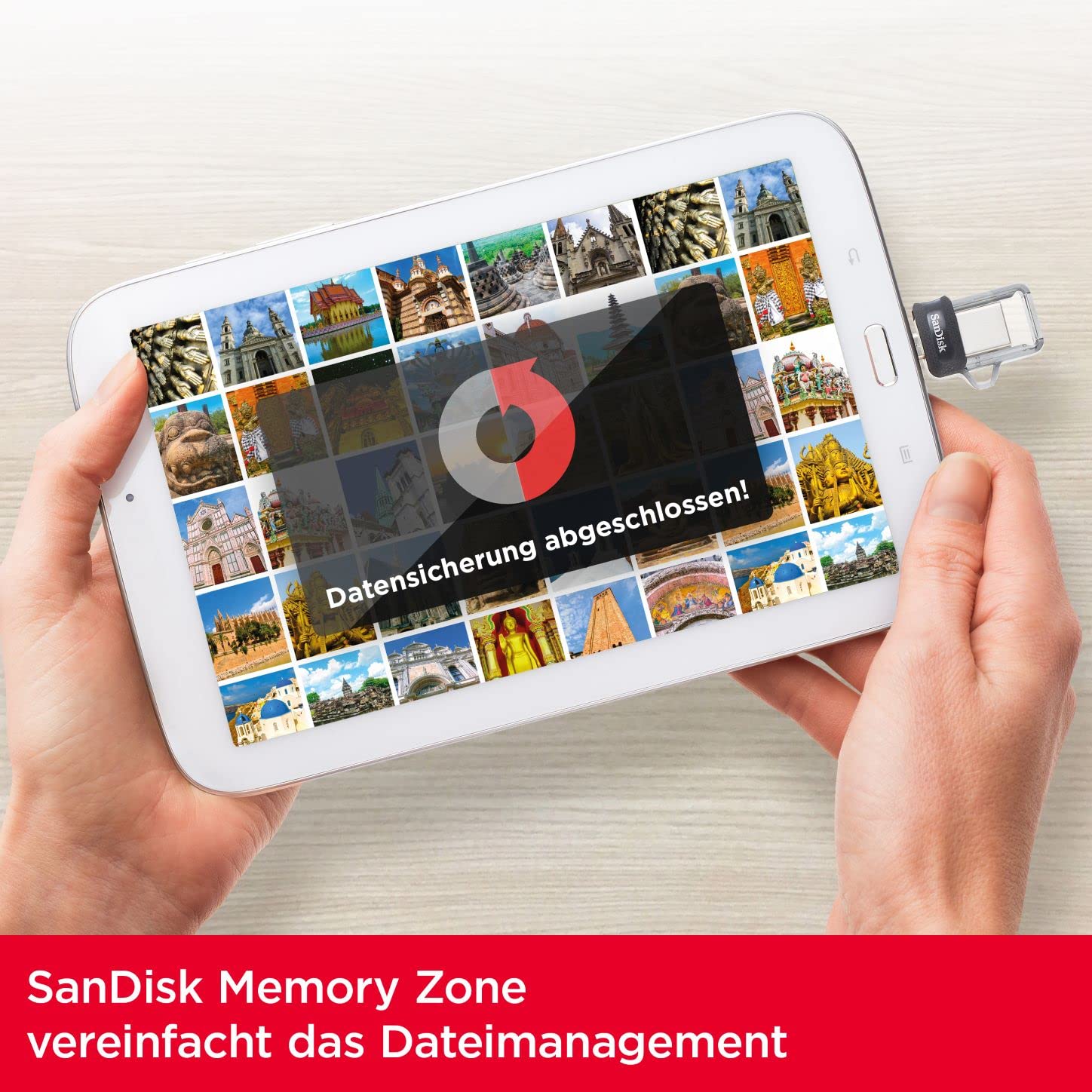 SANDISK Ultra Dual USB-Laufwerk m3.0 256 GB Smartphone Speicher (Mobiler Speicher, Micro-USB & USB Type-A 3.0 Anschluss, versenkbarer Doppelanschluss, 130 MB/s Übertragung)