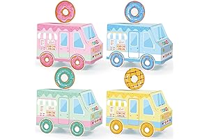 ZOIIWA Donut Favor Bags - 24PCS Donut Party Supplies Candy Decorations Box...