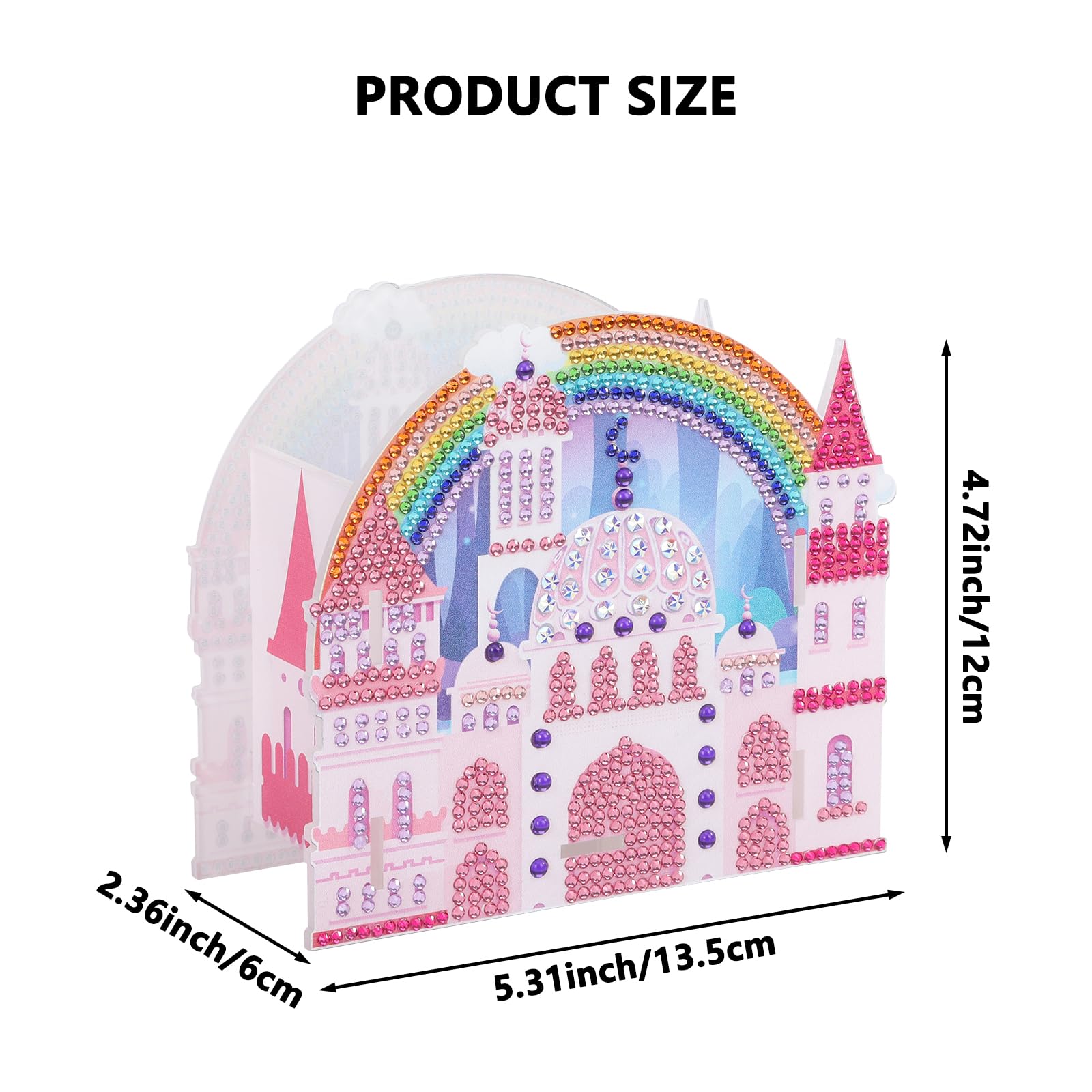 Lebartm DIY Diamond Painting Pen Holder Ornaments Desktop Pencil Holder Ornaments Double Sided Spot Drill Makeup Brush Holder Organizer Office