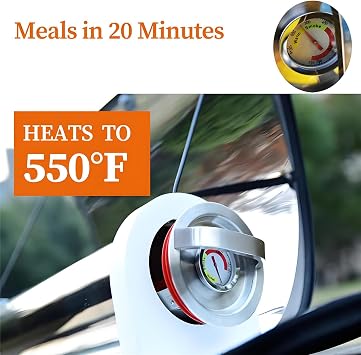 Solar Oven Portable Oven-4.5L Large Capacity Solar Cooker Outdoor Oven Camping Stove with Thermometer For 2-3 People Backpacking Hiking Family Party