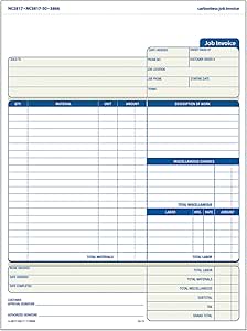 Amazon.com : Adams Job Invoice Forms, 2-Part Carbonless, For Service ...