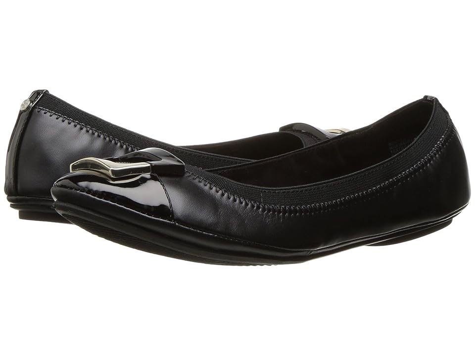 

Bandolino Eppie (Black Nappa PU/Sleek Elastic) Women's Shoes