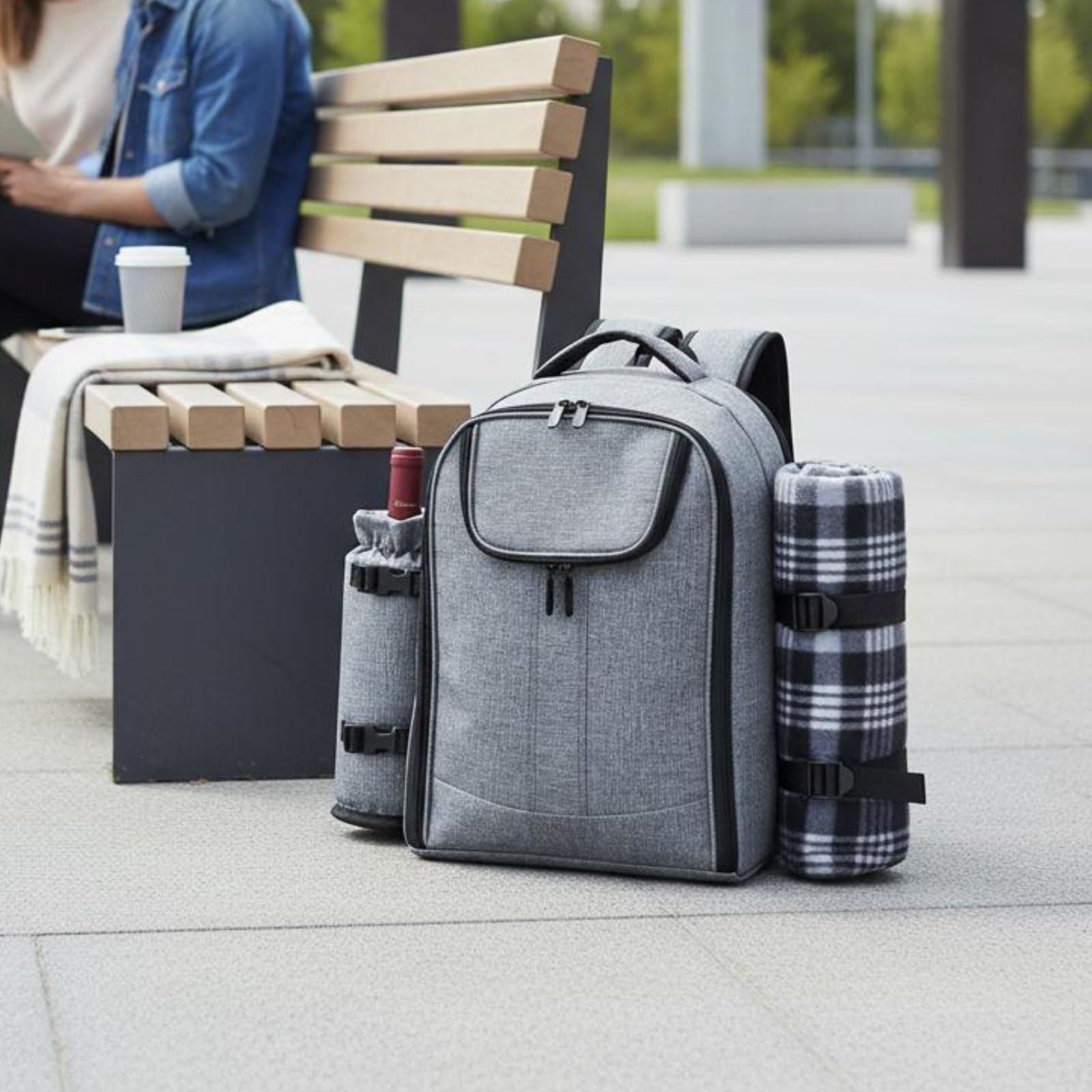 Zaino Isolante Porta Pranzo Picnic Borsa Termica Contenitore Utensili Funzione Termoregolatrice Materiali Diversi Facilità Trasporto Adatto per Picnic