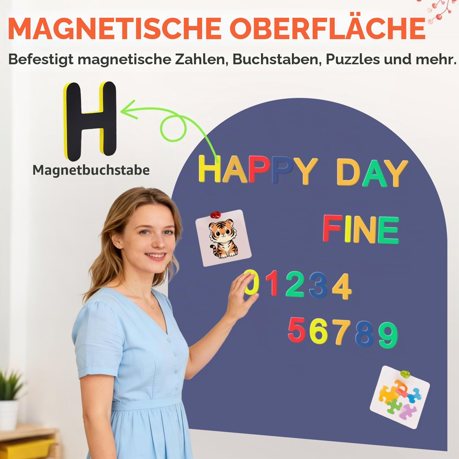 FUHSY Arch magnetischer Wandaufkleber, 100 x 80 cm, magnetischer Tafelaufkleber für die Wand, abziehen und aufkleben, selbstklebende Tafel, multifunktionales Spielzimmer